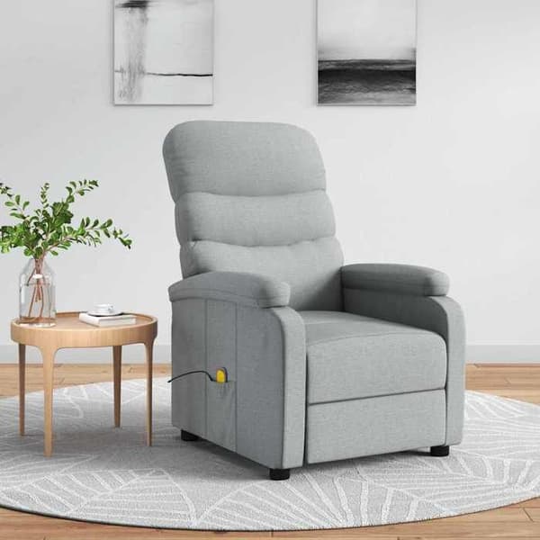 Maison Exclusive - Lys grå massage stol i stof