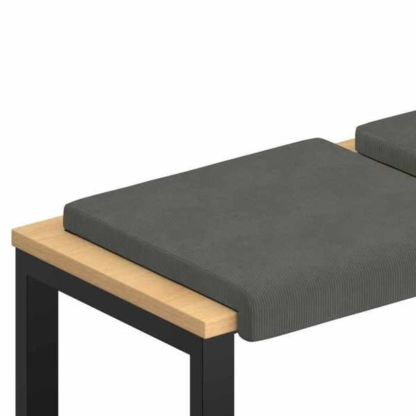 Maison Exclusive - Bänkdyna 2 st sammetstyg Mörkgrå Djup 35 cm