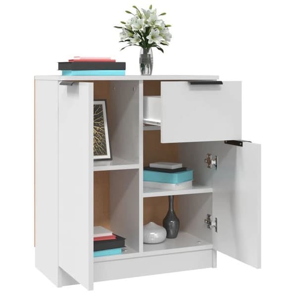 Maison Exclusive - Bufféer 2 st vit 60x30x70 cm Ingenjörsträ Vit