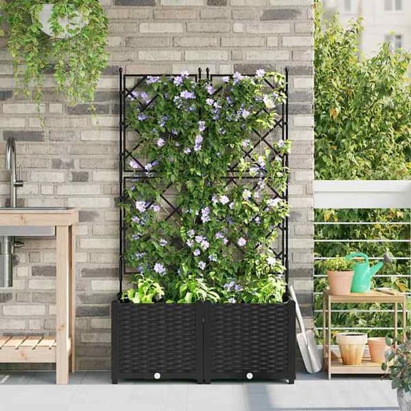 Maison Exclusive - Havekrukke 2 stk Sort 80 x 40 x 143 cm PP