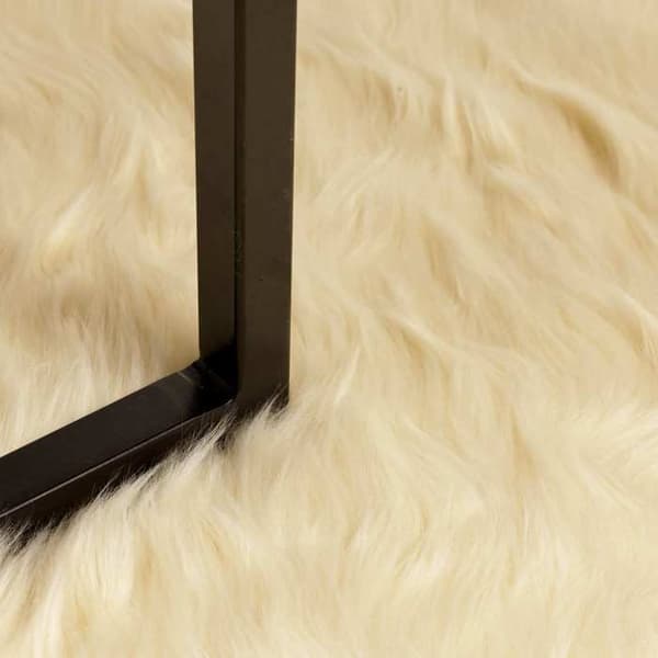 Tæppe - EKSKLUSIVT HUS - TAFALLA - Ø 200 cm - Creme - Polyester Grädde