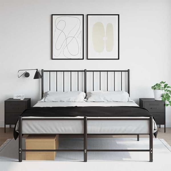Maison Exclusive - Yöpöydät 2 kpl musta 36x39x50,5 cm teräs