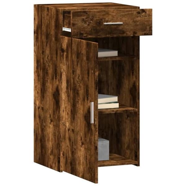 Maison Exclusive - Buffé ek rökig 50x42,5x93 cm ingenjörsträ