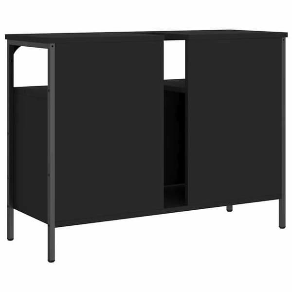Maison Exclusive - Sort badeværelsesvaskeskab 80x30x60 cm
