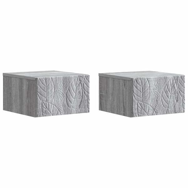 Maison Exclusive - Väggmonterat sidobord 2 st Sonoma grå 34,5 x 33 x 20 cm