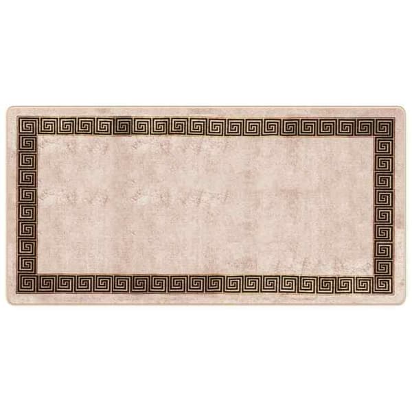 Maison Exclusive - Marsan musta matto 100 x 200 cm polyesteriä ja PVC:tä
