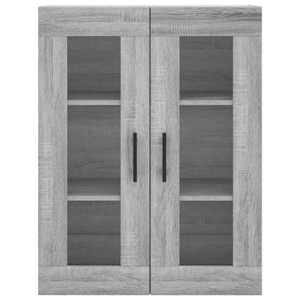 Maison Exclusive - Buffé hög Sonoma grå 69,5x34x180 cm Ingenjörsträ