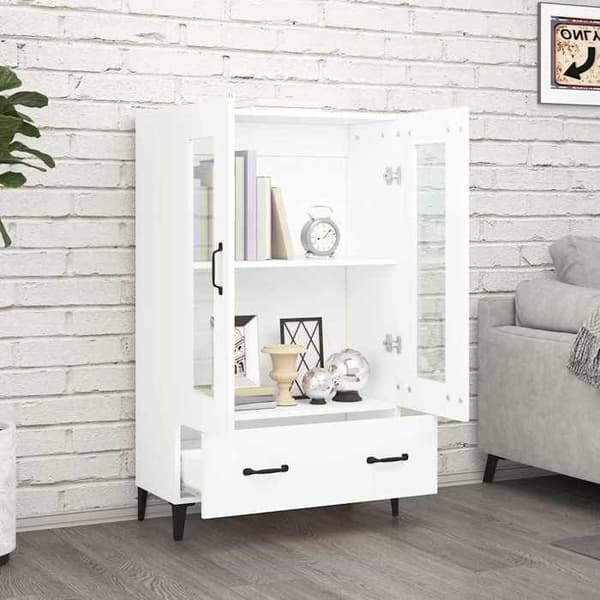 Maison Exclusive - Buffé hög Vit 70x31x115 cm Ingenjörsträ