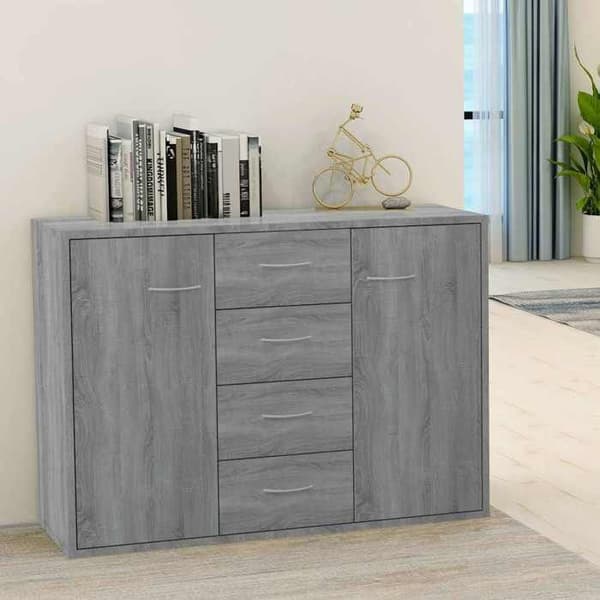 Maison Exclusive - Buffet Sonoma grå 88x30x65 cm Ingeniørtræ