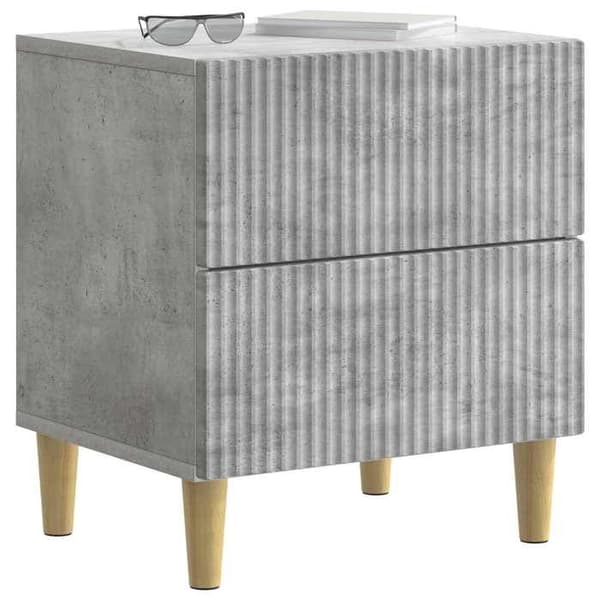 Maison Exclusive - Sängbord 2 delar Grå betong 43 x 34,5 x 48 cm