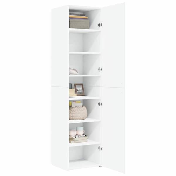 Maison Exclusive - Vit hög buffé 45x42,5x185 cm ingenjörsträ