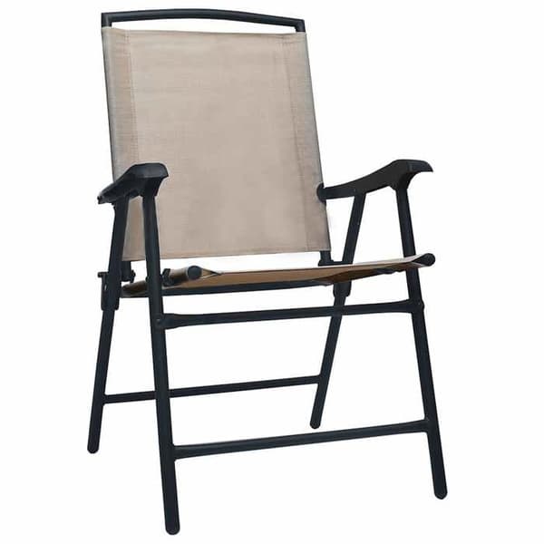 Maison Exclusive - Fällbara stolar 2 stycken Texilene Taupe Mol