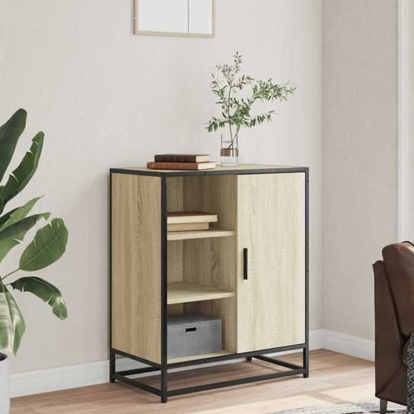Maison Exclusive - Buffé ek sonoma 62x35x76 cm ingenjörsträ