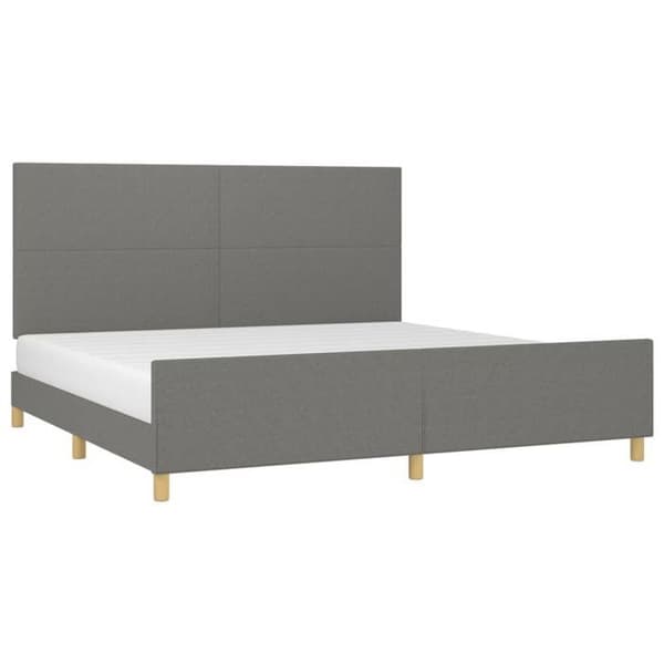 Maison Exclusive - Sengebund uden madras mørkegrå 200x200 cm stof