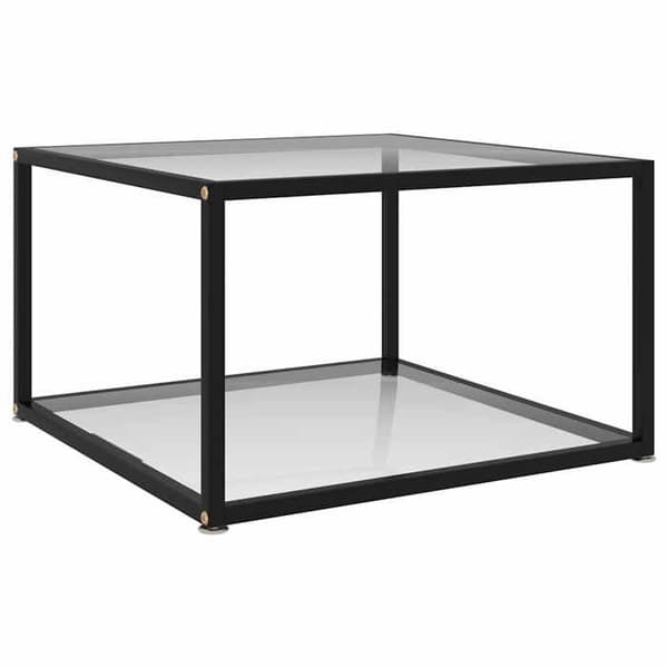 Maison Exclusive - Transparent soffbord 60x60x35 cm härdat glas Transparent