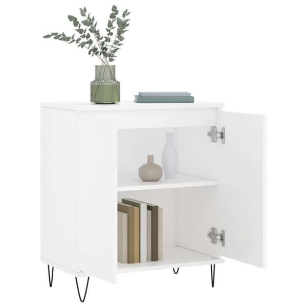 Maison Exclusive - Buffé Vit 60x35x70 cm Ingenjörsträ