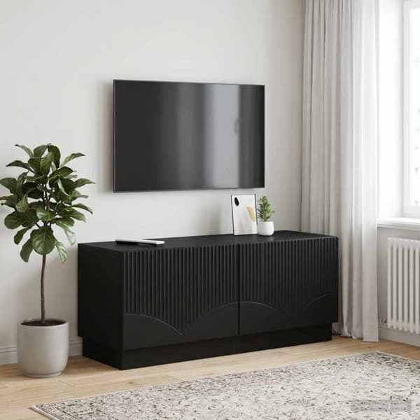 Maison Exclusive - TV Møbel Sort Ingeniørtræ