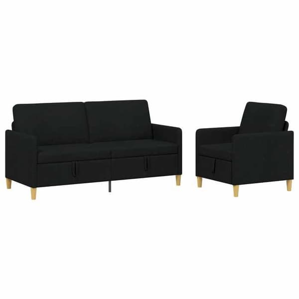 Maison Exclusive - Soffa med förvaring 2 st Svart Polyester