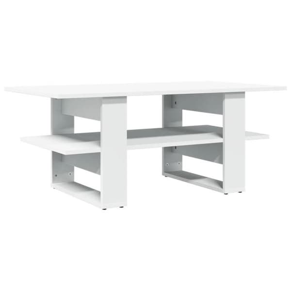 Maison Exclusive - Låg bord vit 102x55x42 cm ingenjörsträ Vit