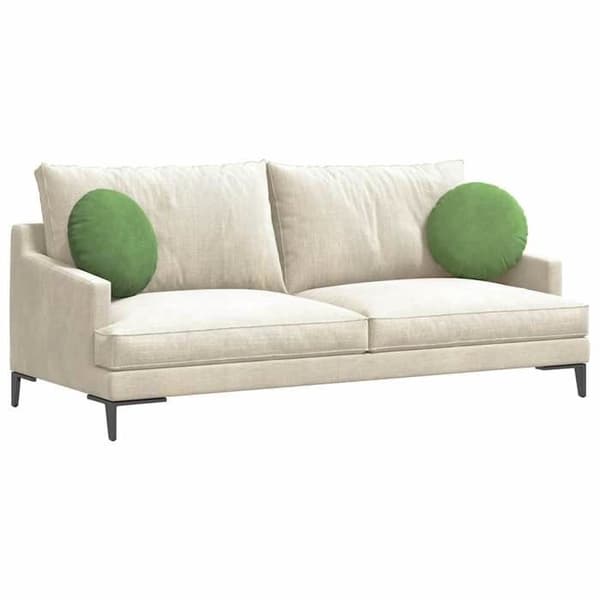 Sittkuddar - EXKLUSIVT HEM - Ø 40 x 13 cm - Ljusgrön sammet - Rund - 2-pack Ljusgrön