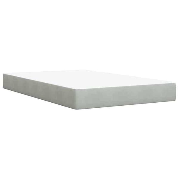 Maison Exclusive - Boxspring seng med madras Lys grå 120 x 200 cm Velour Ljusgrått
