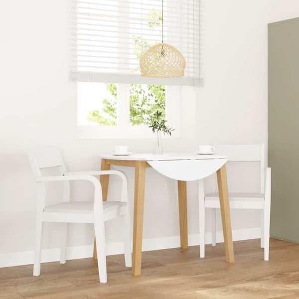 Matsalsstolar - EXKLUSIVT HEM - Set om 2 - Vit - Massivt gummiträ - Ergonomisk Vit
