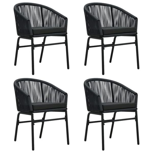 Maison Exclusive - Have spisebordssæt 5 stk Sort