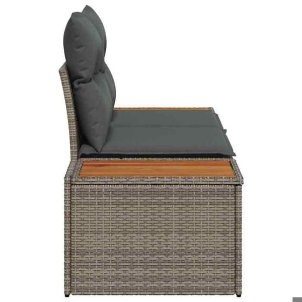 Maison Exclusive - Grå havemøbelsofa 184 x 62 x 85cm polyrotin