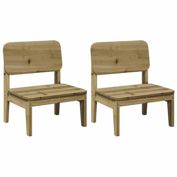 Maison Exclusive - Trädgårdsstolar set om 2, brunt vax 60x52,5x72 cm brunt vax
