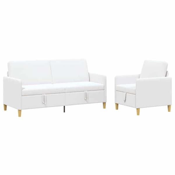 Maison Exclusive - Sofa med opbevaring 2 stk Hvid Polyester