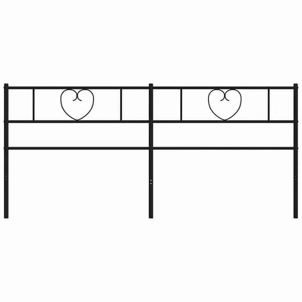 Maison Exclusive - Erstatnings hovedgærde i sort metal 200 cm