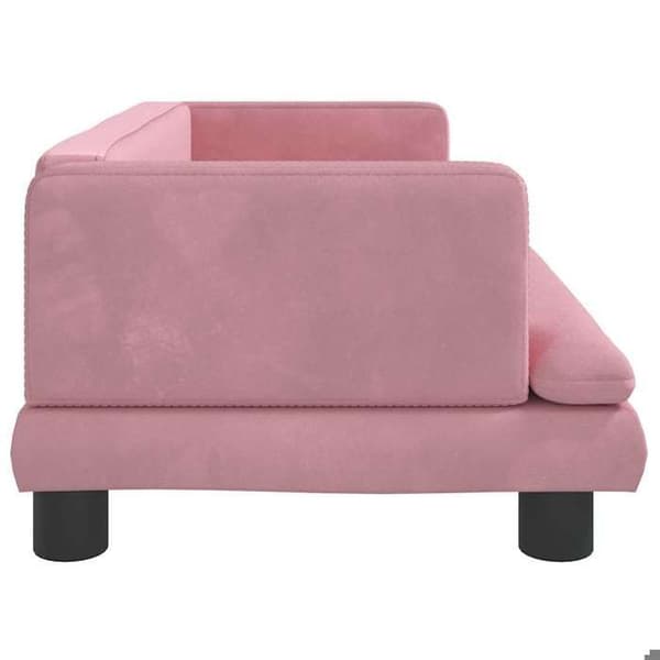 Maison Exclusive - Hundsäng rosa 80x45x30 cm sammet rosa