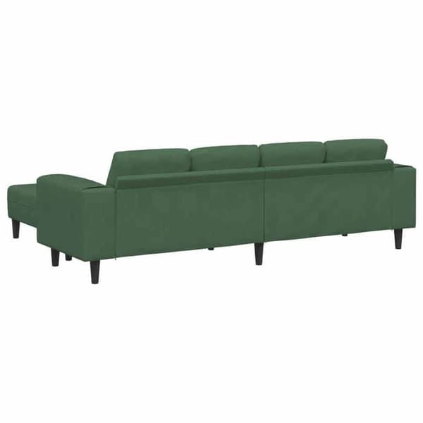 Soffa - EXKLUSIVT HUS - Modern soffa - Mörkgrön - Andningsbar ribbad sammet - 250×188×76 cm Mörkgrön