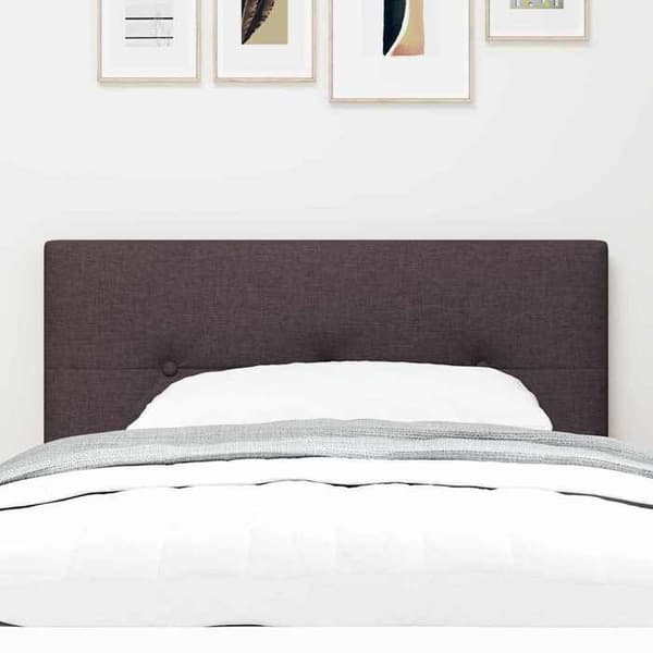 Maison Exclusive - LED-hovedgærde med mørkebrun LED-stribe 80 cm stof