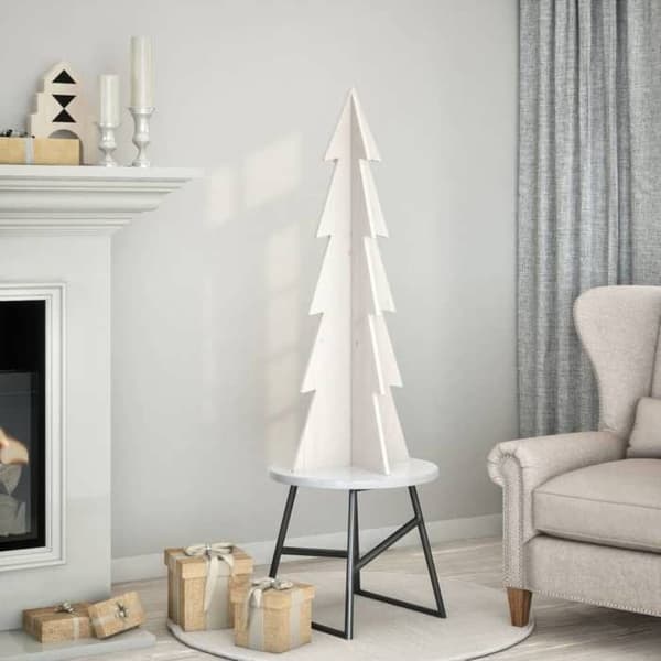 Julgran - EXKLUSIVT HUS - Exklusivt hus - Vit - Massivt gran - 112 cm Vit