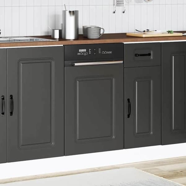 Maison Exclusive - Kalmar svart diskmaskinspanel 45x1,5x57 cm svart