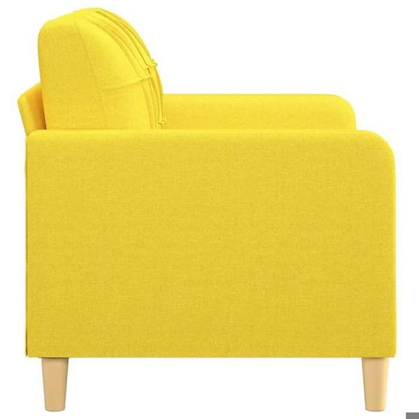 Maison Exclusive - Vaaleankeltainen 2-paikkainen sohva 120 cm Kangas