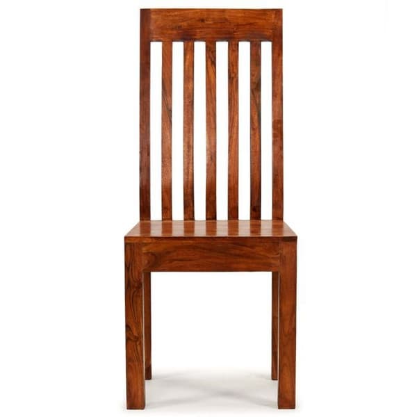 Maison Exclusive - Matstolar set om 4 i massivt trä, modern kastanj