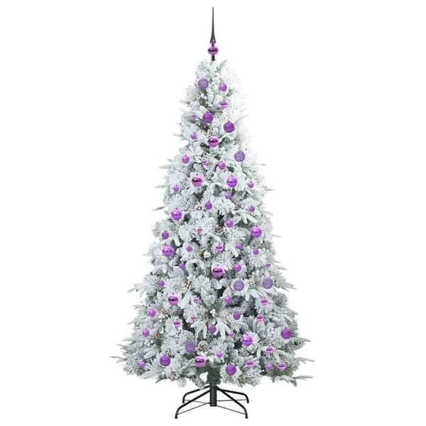 Maison Exclusive - Kunstig Juletræ med Ledninger Hvid 180 cm Vit