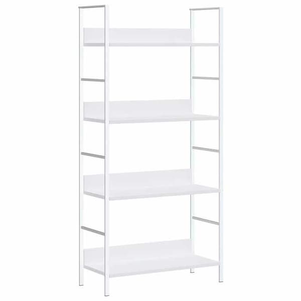 Bibliotek - Eksklusivt Hus - 4 niveauer - Mat hvid - Rustfrit stålstruktur Matt vit
