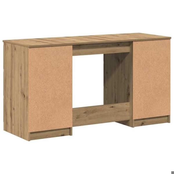 Maison Exclusive - Håndlavet egetræskontor 140x50x77 cm ingeniørtræ