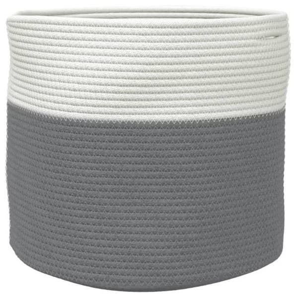 Maison Exclusive - Grå och vit förvaringskorg Ø40x35 cm i bomull Grå och vit