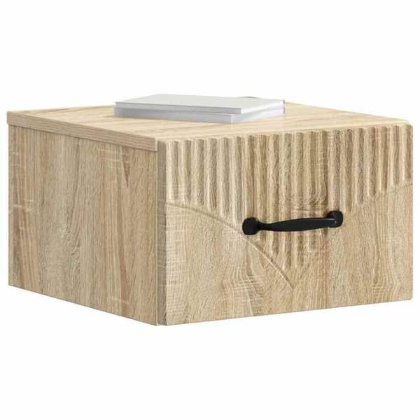Maison Exclusive - Väggmonterad sängbord i Sonoma-ek 34,5 x 33 x 20 cm