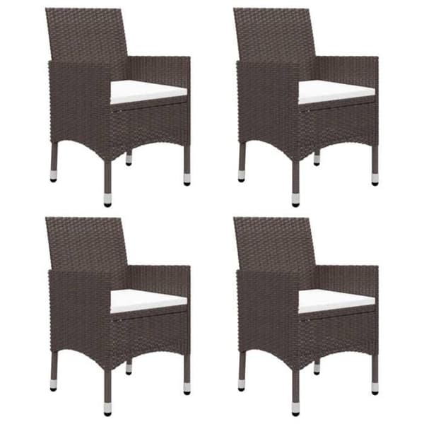 Maison Exclusive - 5 osan puutarhapöytäryhmä ruskea brun