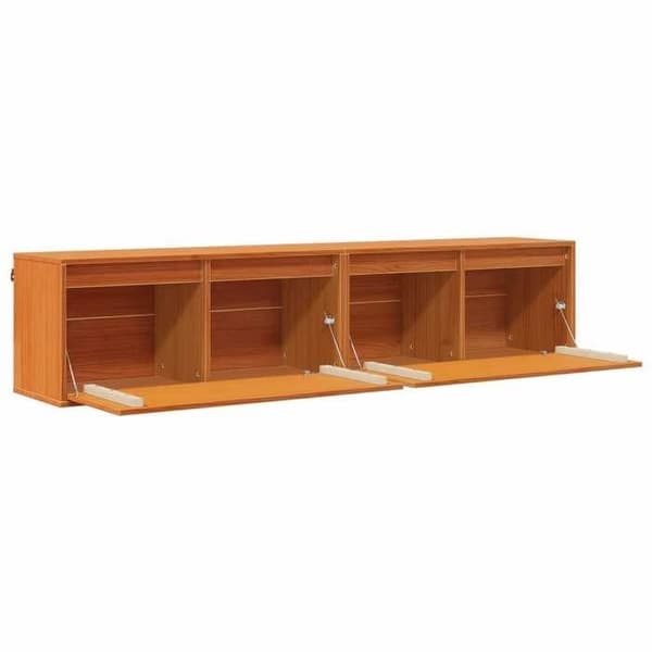 Maison Exclusive - 2 osan seinäkaluste, ruskea vaha 80 x 30 x 35 cm
