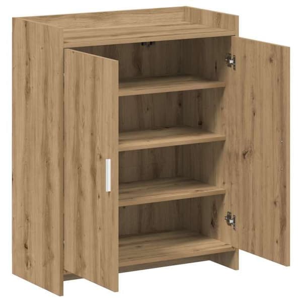 Skoopbevaring - EKSKLUSIV HUS - 73,5x36x92 cm - Ingeniørtræ - 90° døre - Stor kapacitet