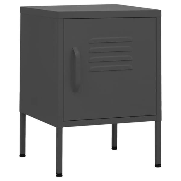 Maison Exclusive - Sängbord Anthracite 35x35x51 cm Stål
