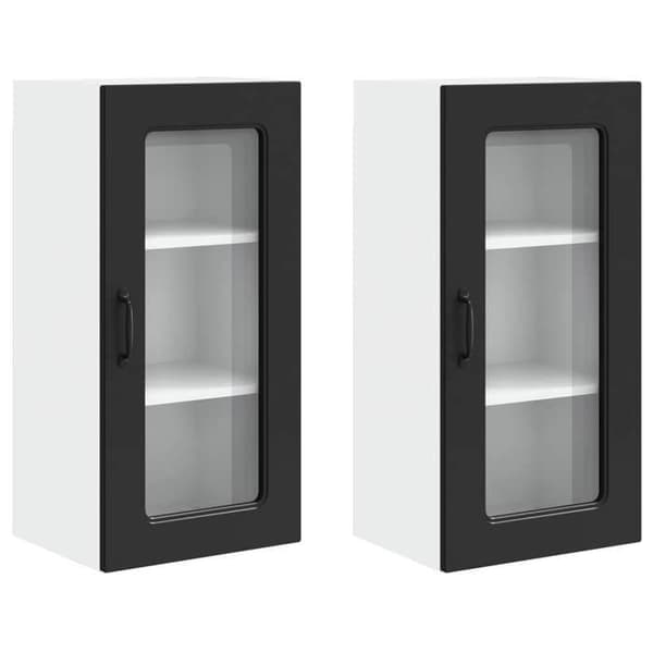 Maison Exclusive - Kalmar 2 stk. opvaskemaskine panel Sort ingeniørtræ Svart