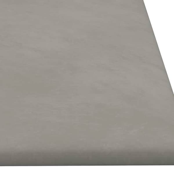 Maison Exclusive - Väggmonterad sänggavel 12 pc Ljusgrå Sammet