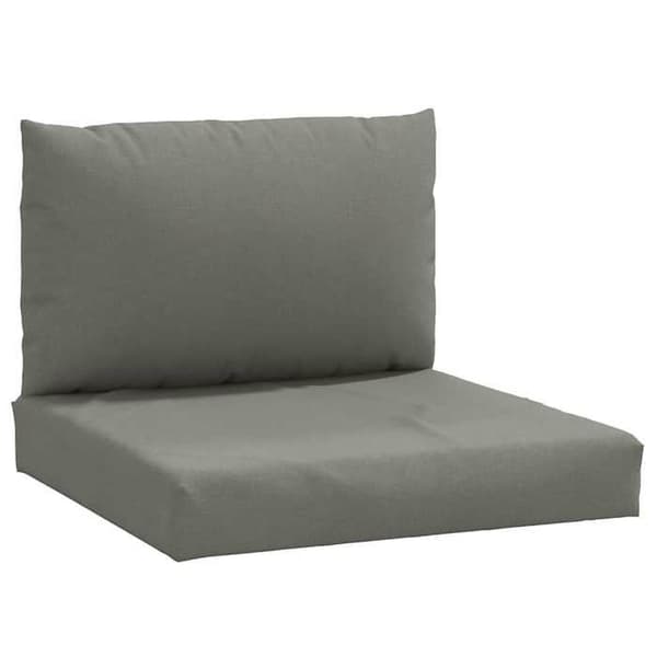 Pallkuddar - EXKLUSIV HEM - Set om 2 - 60 x 60 cm - mörkgrå blandning - UV-beständig polyester mörkgrå blandad